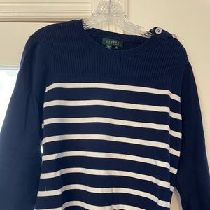 Ralph Lauren navy white stripe sweater